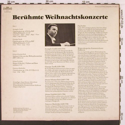 V.A.Berühmte Weihnachtskonzerte: Corelli, Torelli, Bach, Pachelbel.., Intersound(29 338-1), D, 1976 - LP - K491 - 7,50 Euro