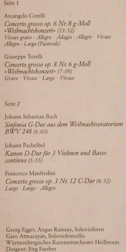 V.A.Berühmte Weihnachtskonzerte: Corelli, Torelli, Bach, Pachelbel.., Intersound(29 338-1), D, 1976 - LP - K491 - 7,50 Euro