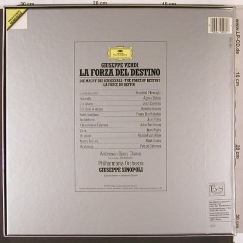 Verdi,Giuseppe: La Forza del Destino, Box, D.Gr. (419 203-1), D, 1987 Typ: 3LP Best.-Nr.: K492 Preis: 18,00 Euro