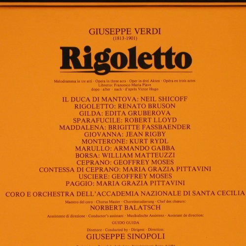 Verdi,Giuseppe: Rigoletto, Box, Philips (412 592-1), NL, co, 1984 Typ: 3LP Best.-Nr.: K494 Preis: 17,50 Euro