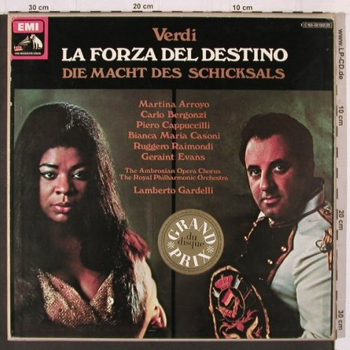 Verdi,Giuseppe: La Forza del Destino, Box, EMI Angel Series (C 153-02 022/25), D, 1970 Typ: 4LP Best.-Nr.: K496 Preis: 18,00 Euro