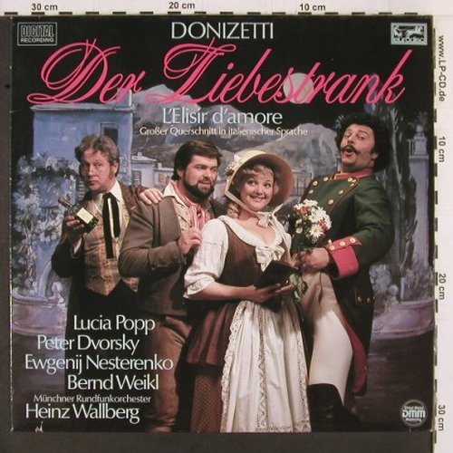 Donizetti,Gaetano: Der Liebestrank - Gr.Quers. in ital, Eurodisc (207 005-425), D, co, 1985 Typ: LP Best.-Nr.: K497 Preis: 7,50 Euro
