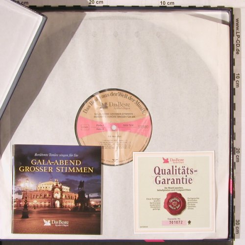 V.A.Gala-Abend Grosser Stimmen: Berühmte Tenöre singen für Sie, Box, Das Beste (GGS 7208), D, 1991 Typ: 8LP Best.-Nr.: K506 Preis: 12,50 Euro