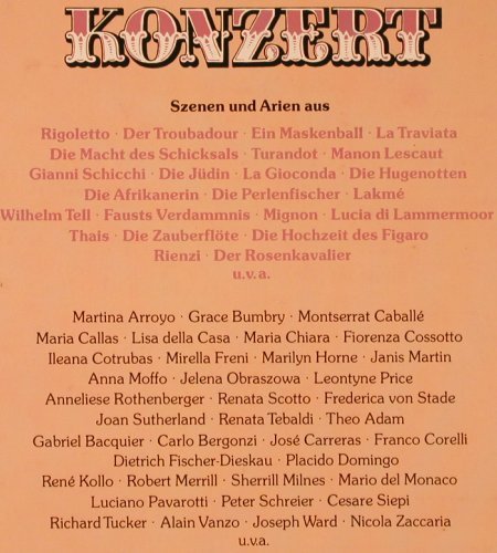 V.A.Das Grosse Opern Konzert: Szenen und Arien aus, Box, EMI (26 142-0), D Typ: 4LP Best.-Nr.: K508 Preis: 9,00 Euro