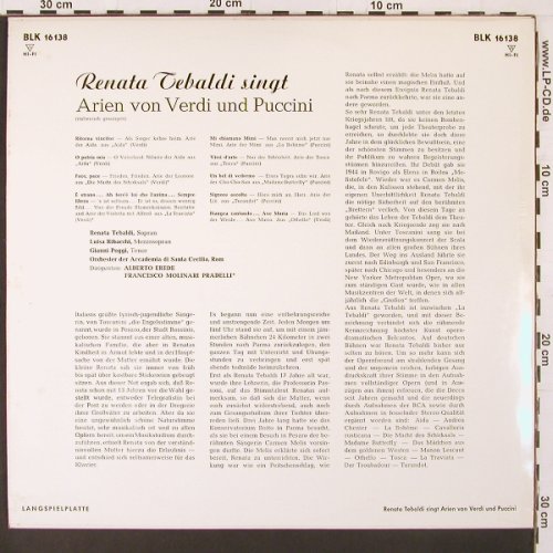 Tebaldi,Renata: singt Arien von Verdi & Puccini, Decca(BLK 16 138), D, Mono,  - LP - K50 - 9,00 Euro