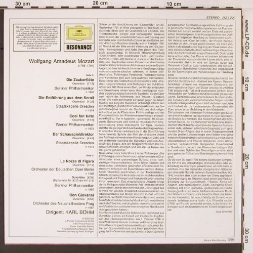 Mozart,Wolfgang Amadeus: Ouvertüren, Karl Böhm, D.Gr. Resonance(2535 229), D, 1977 - LP - K519 - 6,00 Euro