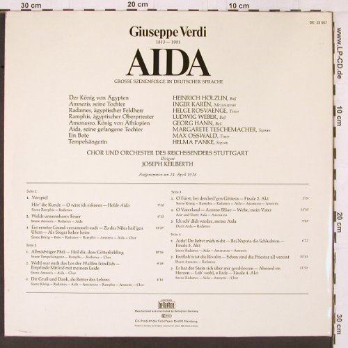 Verdi,Giuseppe: Aida, Gr.Szenenfolge in deut., Foc, Acanta(DE 23.057), D, Mono, 1977 - 2LP - K525 - 9,00 Euro