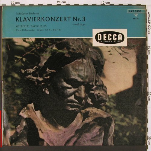 Beethoven,Ludwig van: Klavierkonzert Nr.3 c-moll op.37, Decca Mono(LXT 5353), D, m-/vg+,  - LP - K536 - 7,50 Euro