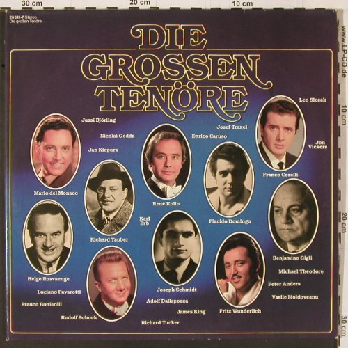 V.A.Die Grossen Tenöre: Caruso...Vernon Midgley, Foc, Sonocord (26 011-7), D, 27 Tr., 1980 Typ: 2LP Best.-Nr.: K539 Preis: 6,00 Euro