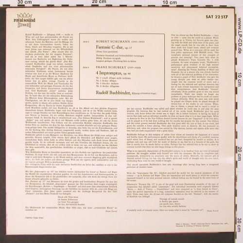 Schumann,Robert / Schubert: Fantasie C-dur op.17/ 4 Impromptus, Telefunken(SAT 22 517), D,  - LP - K53 - 7,50 Euro