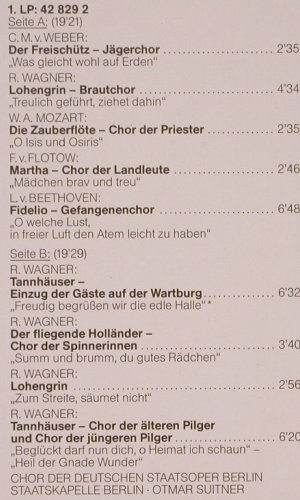 V.A.Die schönsten Chöre: der Deutschen Oper, Foc, Capriccio (42 828 4), D, Club Ed, 1985 Typ: 2LP Best.-Nr.: K551 Preis: 7,50 Euro