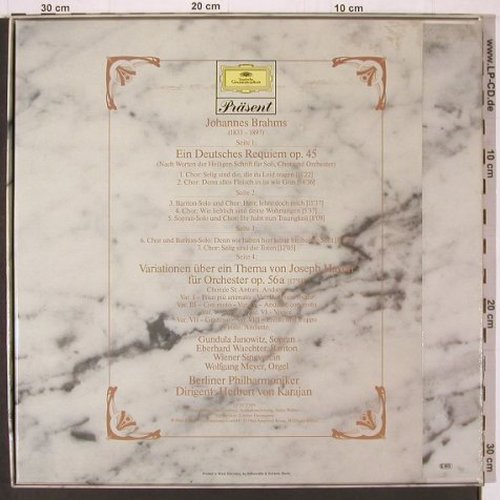 Brahms,Johannes: Ein Deutsches Requiem, Box, D.Gr. Präsent(2726 505), D, Ri,  - 2LP - K564 - 9,00 Euro