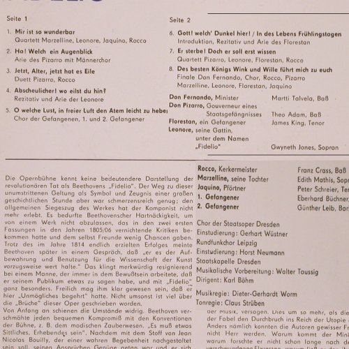 Beethoven,Ludwig van: Fidelio, Opernquerschnitt, Eterna(8 26 058), DDR, 1972 - LP - K579 - 6,00 Euro