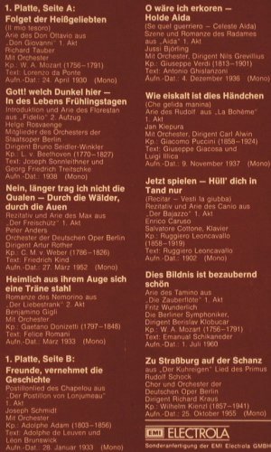 V.A.Die Grossen Tenöre: Tauber...James King, 24 Tr.,Foc, EMI, Club Sonderaufl. (29 601-2), D Typ: 2LP Best.-Nr.: K57 Preis: 7,50 Euro