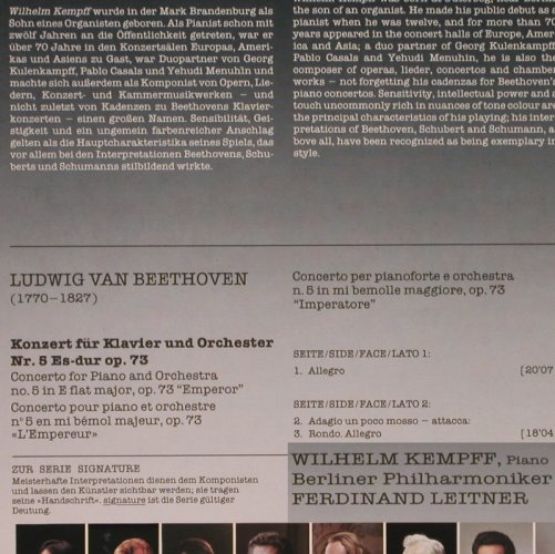 Beethoven,Ludwig van: Klavierkonzert Nr.5 Es-dur, D.Gr.Signatur(410 842-1), D, 1984 - LP - K580 - 7,50 Euro