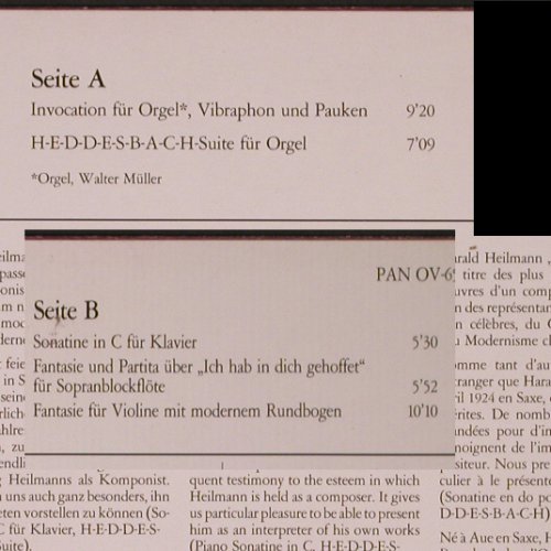 Heilmann,Harald: Highlights, Kammermusik d 20.Jahrh., Pan Verlag Vleugels (OV-65004), D Typ: LP Best.-Nr.: K586 Preis: 17,50 Euro