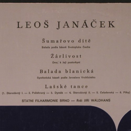Janacek,Leos: Sumarovo dite,Zarlivost.., vg+/vg+, Supraphon(SV 8421), CSSR, 1967 - LP - K594 - 6,00 Euro