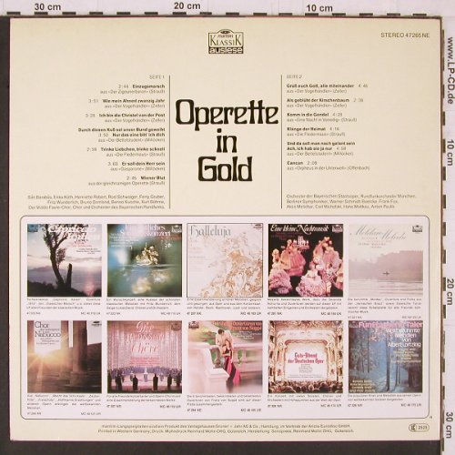 V.A.Operette in Gold: Die schönsten M..Einzugsm... Cancan, Maritim(47 265 NE), D,  - LP - K595 - 5,00 Euro