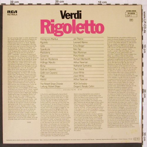Verdi,Giuseppe: Rigoletto, rec.1950, Foc, RCA Victrola(26.48056), D, Ri, 1950 - 2LP - K608 - 7,50 Euro
