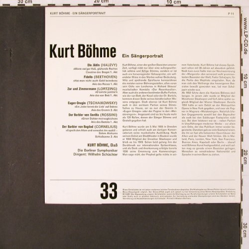 Böhme,Kurt: Ein Sängerportrait, Eurodisc(ST PL 60 331), D,  - 10inch - K60 - 6,00 Euro