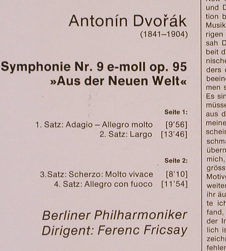 Dvorak,Antonin: Symphonie Nr.9 e-moll op.95, D.Gr. Resonance (2535 141), D, Ri, 1975 Typ: LP Best.-Nr.: K611 Preis: 6,00 Euro