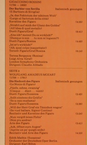 Prey,Hermann: Rossini:Figaro dort, Moz.:Figaro da, D.Gr. Club Ed. (62 310), D, 1972 Typ: LP Best.-Nr.: K615 Preis: 6,00 Euro