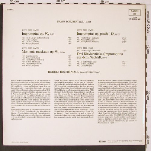 Schubert,Franz: Impromptus- Moments Musicaux, Foc, Telefunken (6.48132 EK), D, 1974 Typ: 2LP Best.-Nr.: K616 Preis: 9,00 Euro