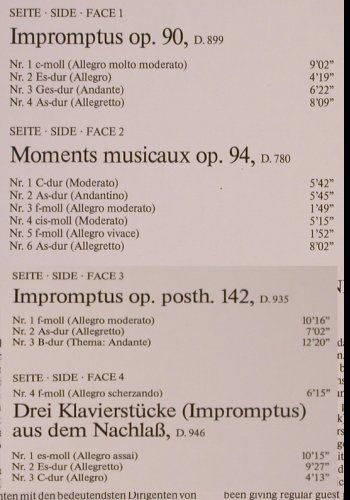 Schubert,Franz: Impromptus- Moments Musicaux, Foc, Telefunken (6.48132 EK), D, 1974 Typ: 2LP Best.-Nr.: K616 Preis: 9,00 Euro