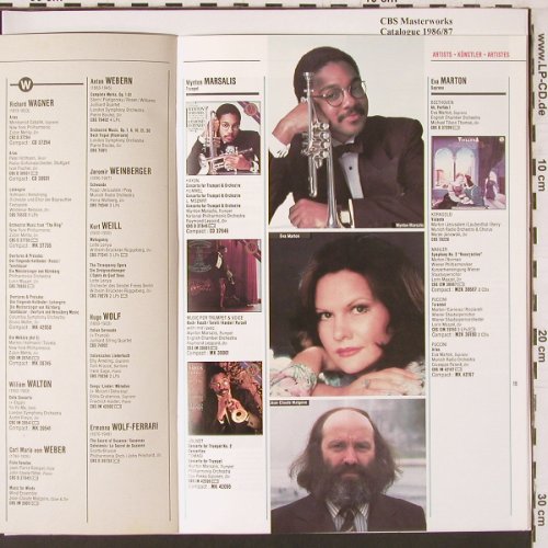 V.A.CBS Masterworks: Catalogue 1986/87, CD's+LP's, CBS, , 1986 Typ: Book Best.-Nr.: K618 Preis: 5,00 Euro