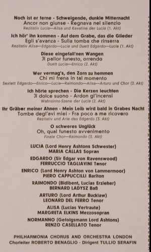 Donizetti,Gaetano: Lucia di Lammermoor,gr.Quersch,ital, EMI Electrola (C 063-00772), D Typ: LP Best.-Nr.: K629 Preis: 7,50 Euro