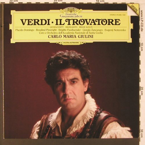 Verdi,Giuseppe: Il Trovatore - Querschnitt, Deutsche Gramophon (415 285-1), D, 1985 Typ: LP Best.-Nr.: K633 Preis: 6,00 Euro