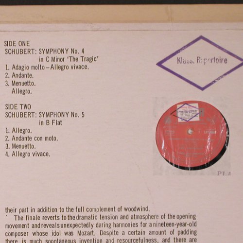 Schubert,Franz: Sinfonien Nr.4 & 5, vg+/m-, Decca (LXT 6086), UK, Mono, 1964 Typ: LP Best.-Nr.: K635 Preis: 6,00 Euro