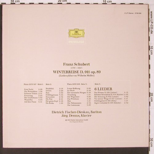 Schubert,Franz: Winterreise D.911/ 6 Lieder, Foc, D.Gr. Privilege(2726 058), D,Ri,  - 2LP - K636 - 7,50 Euro
