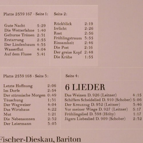Schubert,Franz: Winterreise D.911/ 6 Lieder, Foc, D.Gr. Privilege (2726 058), D,Ri Typ: 2LP Best.-Nr.: K636 Preis: 7,50 Euro