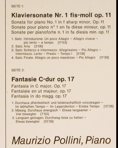 Schumann,Robert: Klaviersonate Nr.1 / Fantasie C-Dur, Deutsche Grammophon (2530 379), D, 1973 Typ: LP Best.-Nr.: K643 Preis: 7,50 Euro