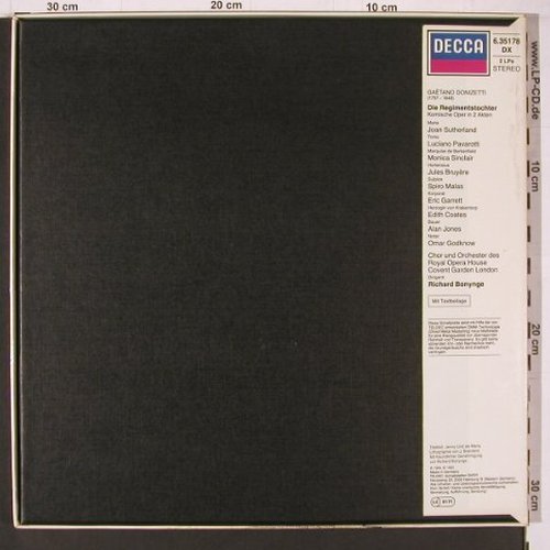 Donizetti,Gaetano: Die Regimentstochter, in franz. Box, Decca (6.35178), D, 1983 Typ: 2LP Best.-Nr.: K646 Preis: 9,00 Euro
