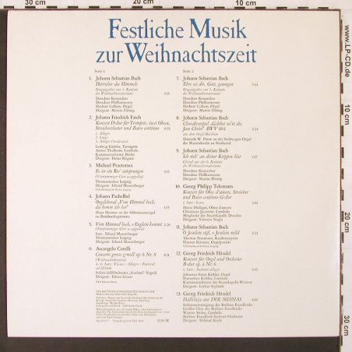 V.A.Festliche Musik: zur Weihnachtszeit, Bach...Händel, Eterna(8 26 992), DDR, 1982 - LP - K64 - 6,00 Euro