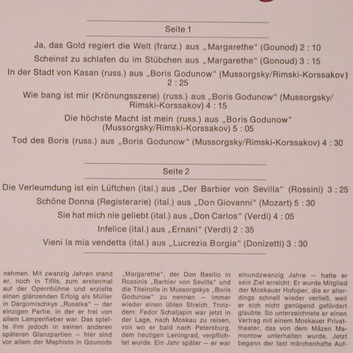 Schaljapin,Fedor: Grosse Stimmen des Jahrhunderts, Europa (E 420), D Typ: LP Best.-Nr.: K651 Preis: 5,00 Euro