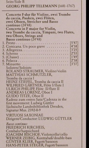 Pisendel,Johann Georg: Sinfonia & Concerti, Capriccio (63 636 5), D, 1989 Typ: LP Best.-Nr.: K669 Preis: 7,50 Euro