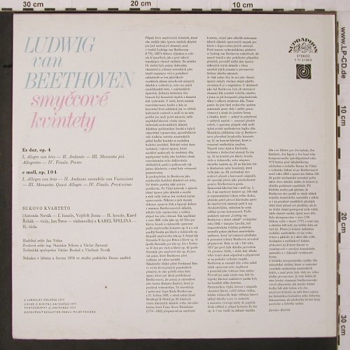 Beethoven,Ludwig van: Smyccoce Kvintety Es dur op.4,op105, Supraphon(1 11 2128 G), CZ, 1977 - LP - K674 - 7,50 Euro