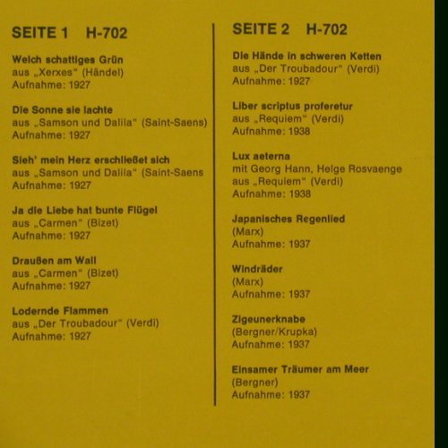 Willer,Luise: Das goldene Buch der gr.Stimmen, Historia Band Nr.16(H-702/703), D, Foc,  - 2LP - K677 - 7,50 Euro