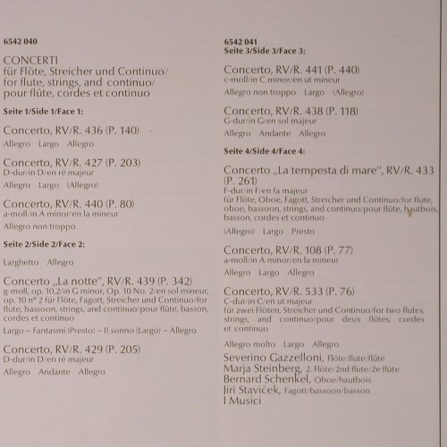 Vivaldi,Antonio: Concerti per Flauto,Oboe, Fagotto, Philips (6768 015), NL, Box, 1975 Typ: 5LP Best.-Nr.: K682 Preis: 17,50 Euro