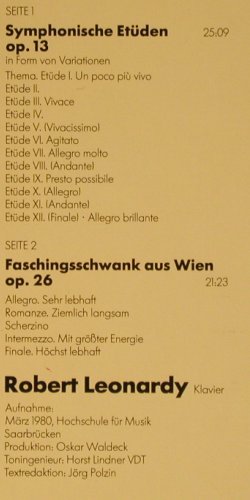 Schumann,Robert: Symphonische Etüden op.13, op.26, Eurodisc (202 065-366), D, 1980 Typ: LP Best.-Nr.: K685 Preis: 9,00 Euro