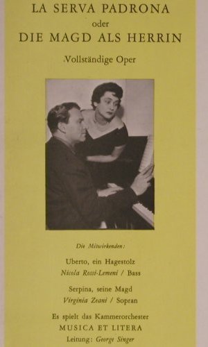 Pergolesi,Giovanni Battista: La Serva Padrona, Musica et litera (MEL 7005), DK Typ: LP Best.-Nr.: K687 Preis: 9,00 Euro