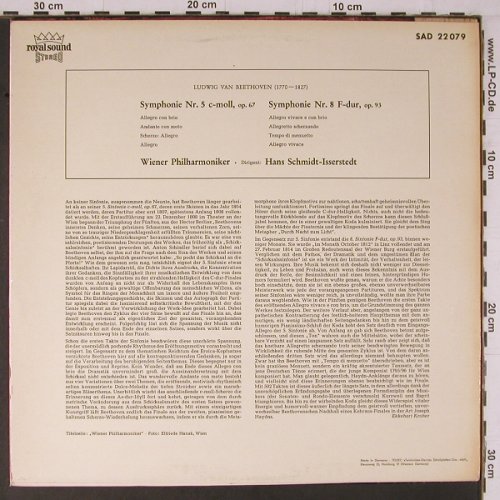 Beethoven,Ludwig van: Symphonie Nr.5 c-moll op.67 / Nr.8, Decca Promo-Stol(SAD 22 079), D,  - LP - K688 - 7,50 Euro