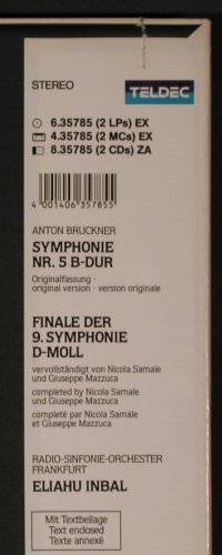 Bruckner,Anton: Symphonien Nr.5 & 9 (Finale), Box, Teldec DMM(6.35785 EX), D, co, 1988 - 2LP - K693 - 25,00 Euro