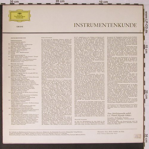 V.A.Musikkunde in Beispielen: Instrumentenkunde, hist. Instr., D.Gr./Schwann(136 310), D, Ri,  - LP - K701 - 7,50 Euro