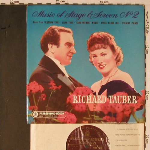 Tauber,Richard: Music of Stage and Screen No.2, Parlaphone-Odeon(PMB 1012), UK, m /vg+,  - 10inch - K704 - 9,00 Euro