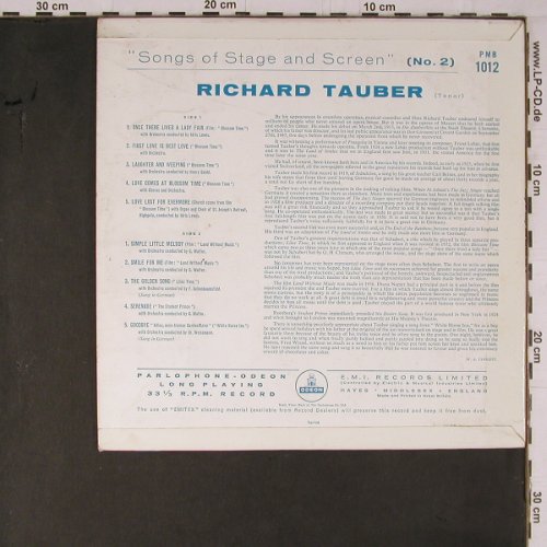 Tauber,Richard: Music of Stage and Screen No.2, Parlaphone-Odeon(PMB 1012), UK, m /vg+,  - 10inch - K704 - 9,00 Euro