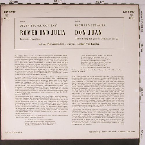 Tschaikowsky,Peter / R.Strauss: Rome und Julia / Don Juan, Decca (LXT 5629), D Typ: LP Best.-Nr.: K711 Preis: 9,00 Euro